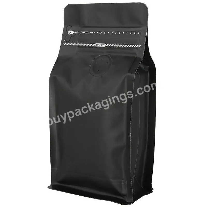 Food Grade Black Aluminum Foil Stand Up Pouch Ziplock Bag Coffee Bags