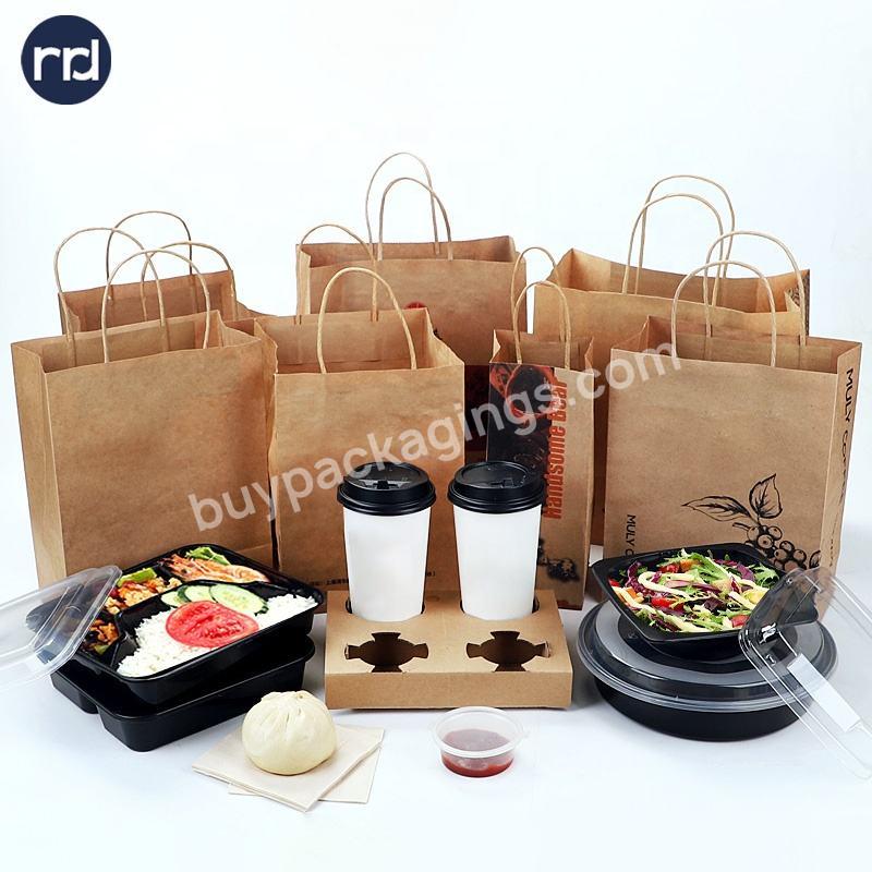 Food Grade Custom Printed Greaseproof Sandwich Hot Dog Packaging Brown Or White Kraft Paper Bag