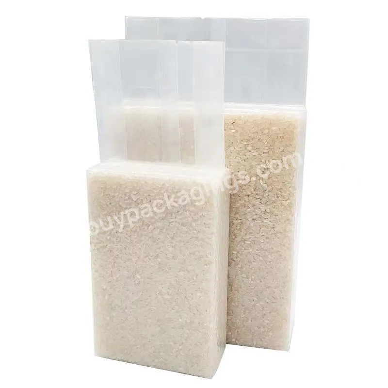 Food Grade Transparent Plastic Packaging Saver Vacuum Seal Sealer Rolls Brick Square Rice Packing Bag 5kg 10kg - Buy Brick Square Rice Packing Bag,Rice Bag 20kg,Rice Bag Size.