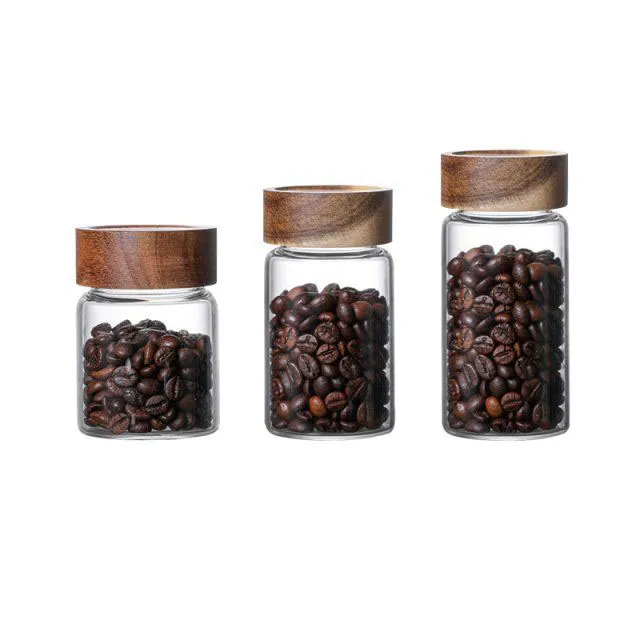 Food Packaging Jars Tea Coffee Candy Scented Tea Glass Storage Tanks Glass Storage Bottle With Screw Cap