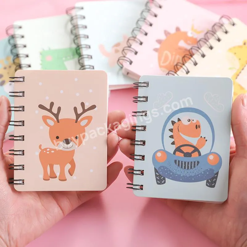 Free Sample Custom Creative Cartoon Animal Rollover Coil Student Portable A7 Notepad Notebook Pocket Book