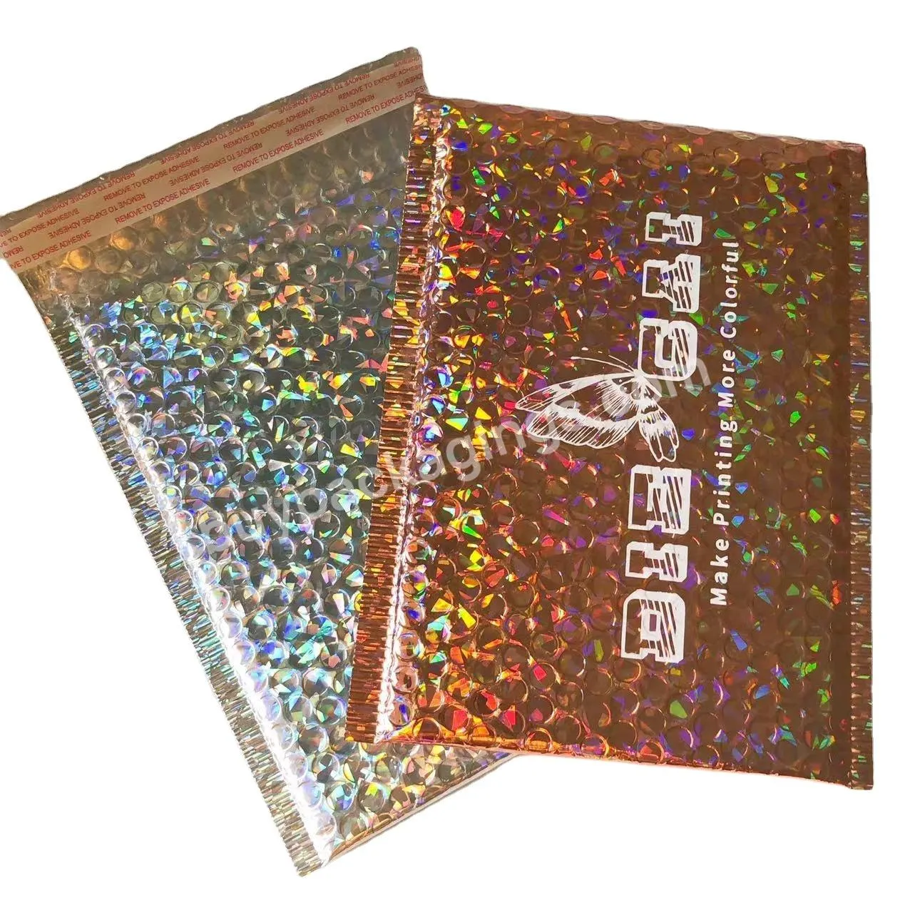 Free Sample Padded Envelopes Fancy Shopping Bag Bubble Mailers Custom Sliver Bubble Envelope Bag