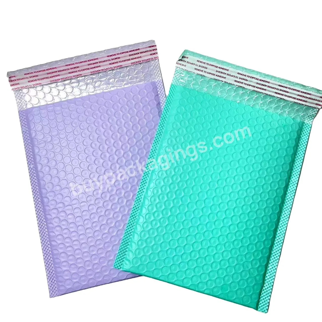 Free Sample Purple Recycle Green Poly Bubble Mailer 6x10 Envelope Black Custom Logo Self Seal Padded Envelopes Bubble Mailer