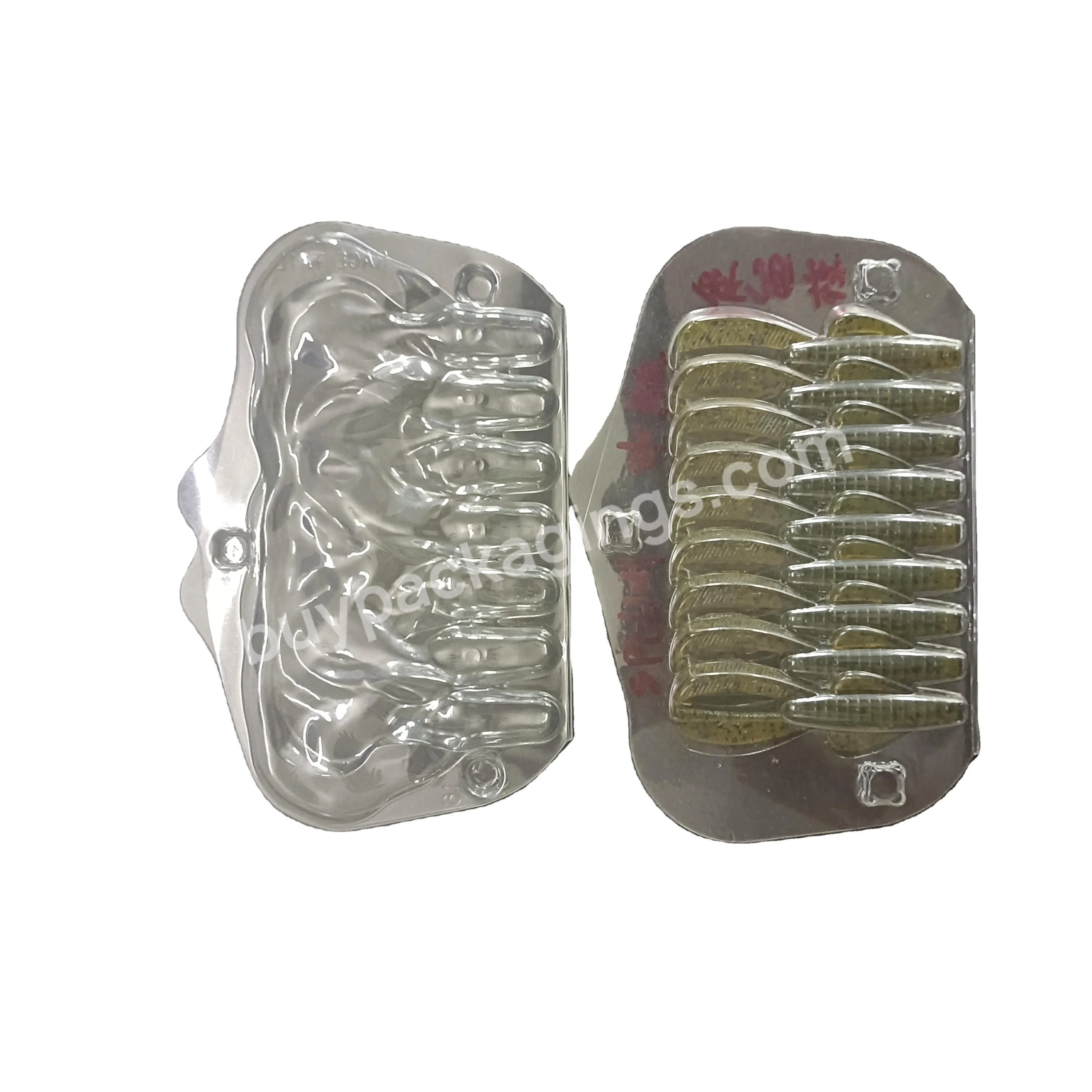 Free Samples Fish Bait Customized Design Clamshell Foldable Cosmetic Clear Pvc Toy Storage Container Foldable Plastic Box