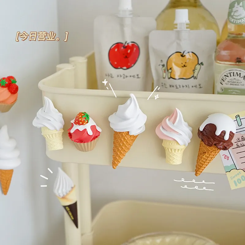 Free Samples Home Decorations Cute Ice Cream Fridge Magnets Donuts Refrigerator Magnets