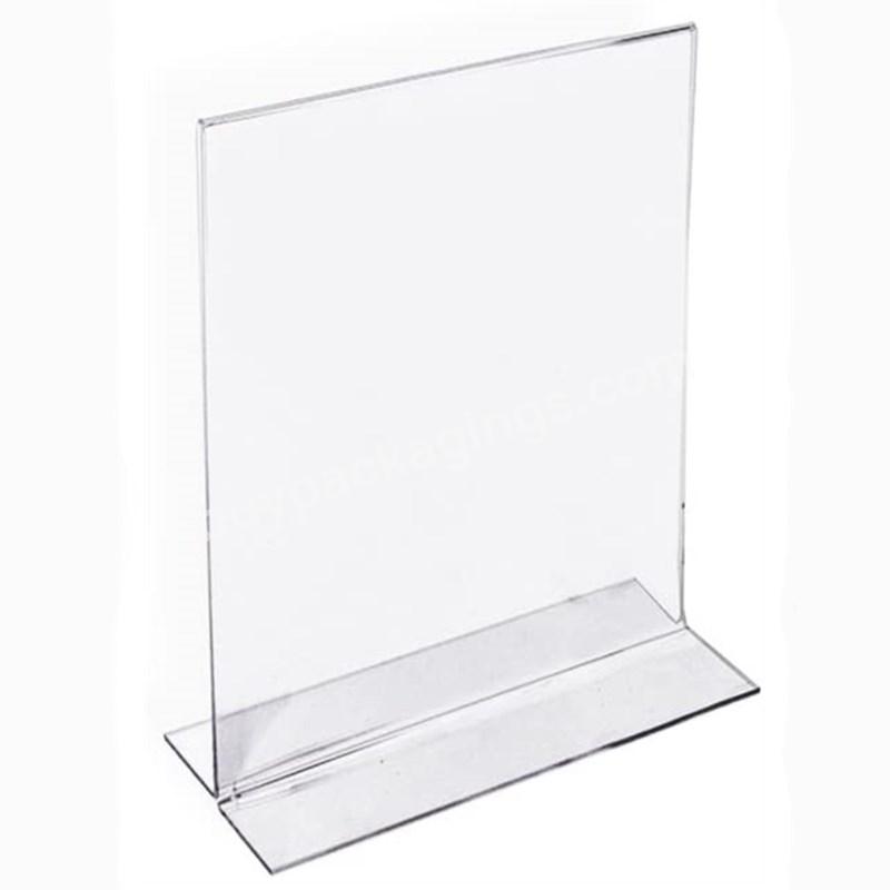 Free Standing Leaflet Display Stand A4 Acrylic Poster Menu Holder 8.5 X 11 Inches Acrylic Slant Back Sign Holder