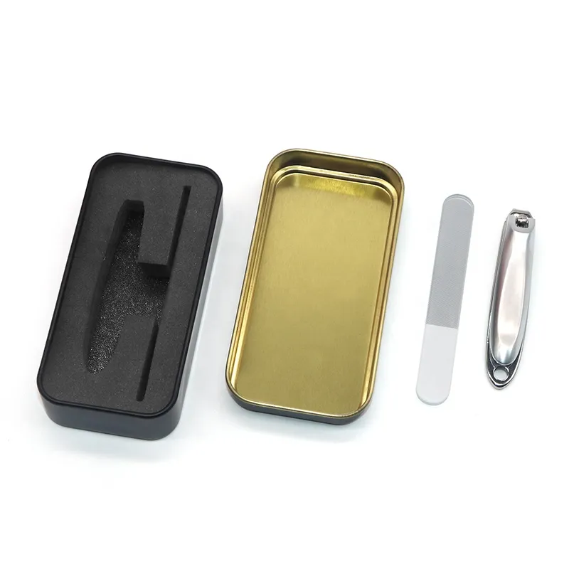 Full Color Printing Make Up Tool Packaging Metal Tin Box Nail Tools Cosmetic Tin Containers