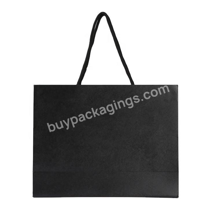 Gift Bags Packaging Bag with Handles Shopping Paper RRD 2020 High Quality Black Customized Watches Packaging Recyclable 1U8A5227