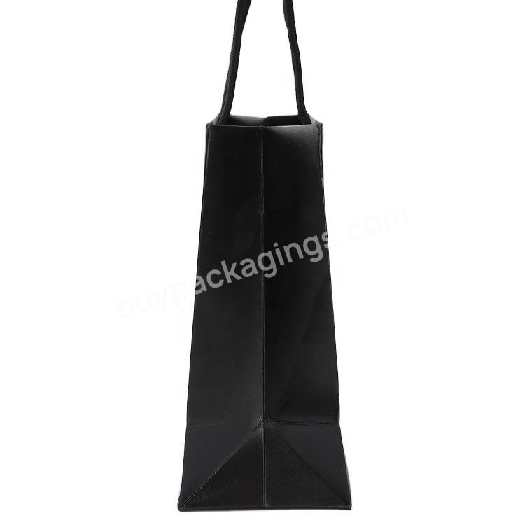 Gift Bags Packaging Bag with Handles Shopping Paper RRD 2020 High Quality Black Customized Watches Packaging Recyclable 1U8A5227