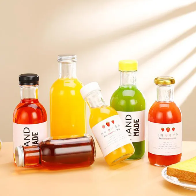 Glass bottle manufacturers popular beverage bottle glass fruit wine bottle 250ml 350ml 500ml