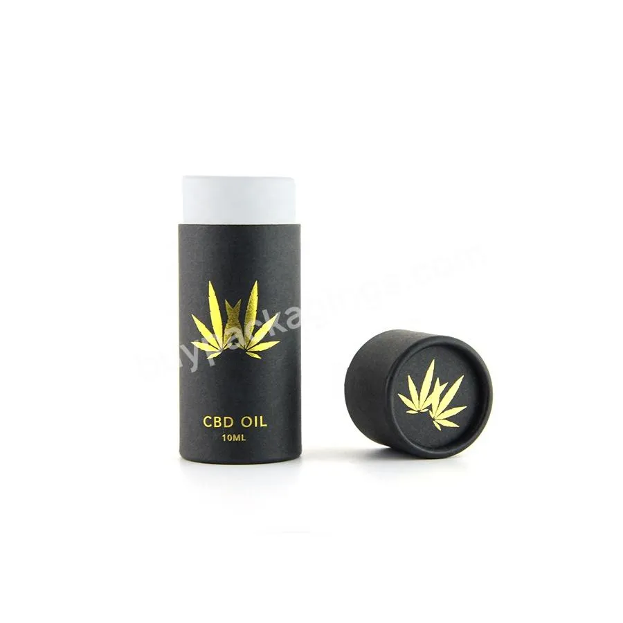 Gold Logo Custom Kraft Black Paper Deodorant Core Tubes