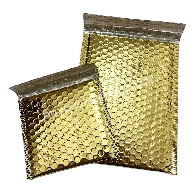 Gold Poly Courier Delivery Packing Biodegradable 18x23 Matte Black Bubble Mailer Bags Custom