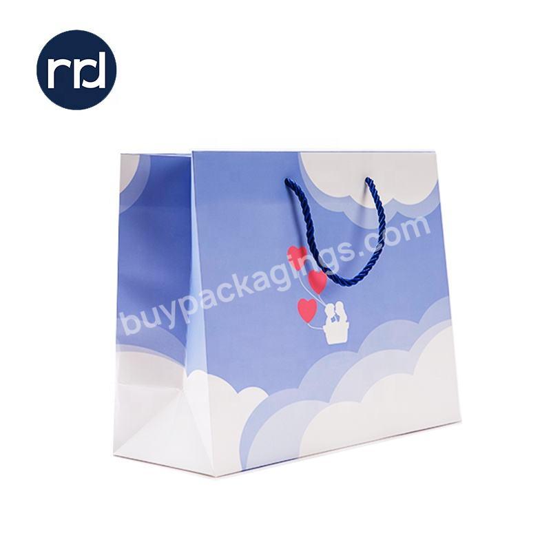 Good Price Customized Color Printed Paper Gift Bags with Handles and Logo