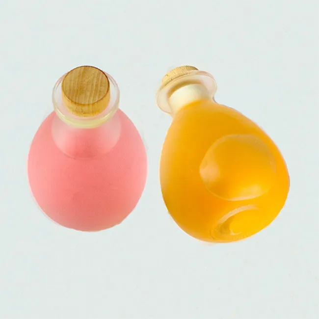Good Quality 250ml 500ml 1000ml Teardrop-Shaped Liquid Glass Bottle With Cork Cap