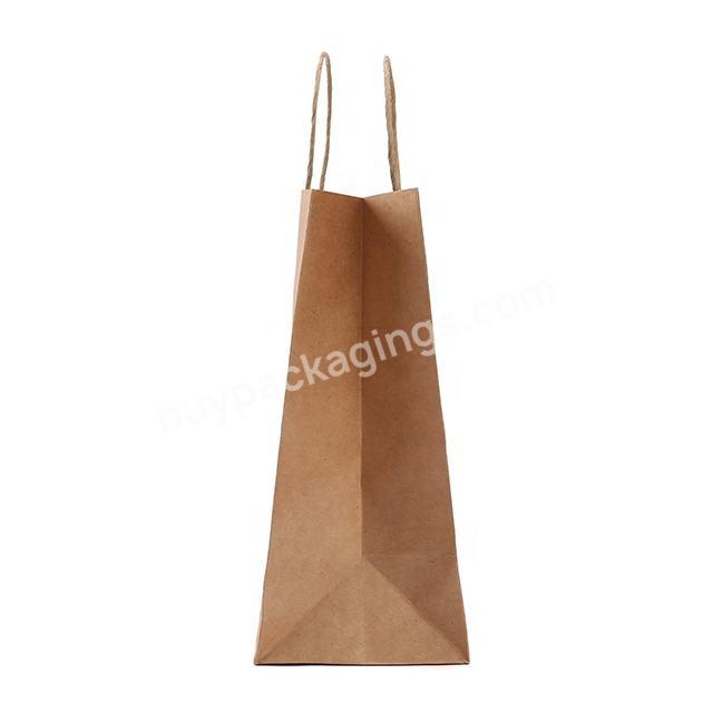 Good Quality Customized Office Home Food Kraft Paper Bag Kraft Paper Bags With Flat Handle