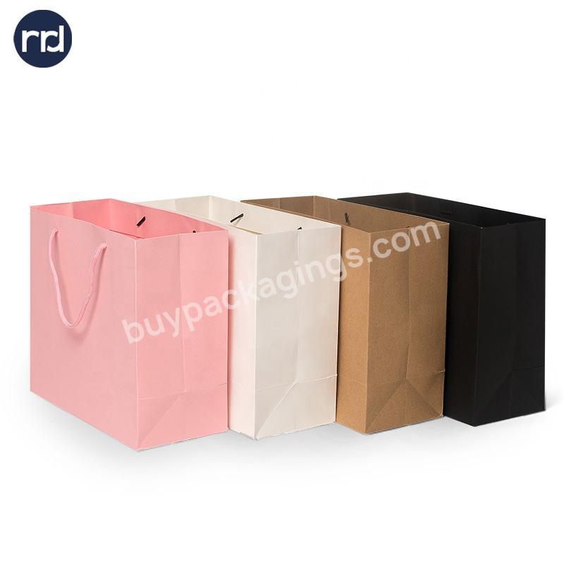 Good Quality Fast Food Packaging Paper Bag Ecofriendly Kraft Paper Bags With Handle