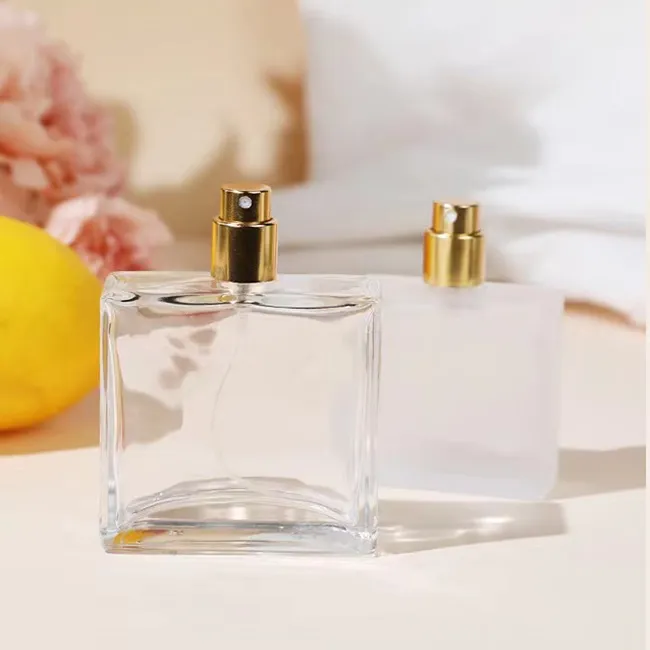 Good Quality Fragrance Bottle Square Glass Perfume Bottle With Square Perfume Cap