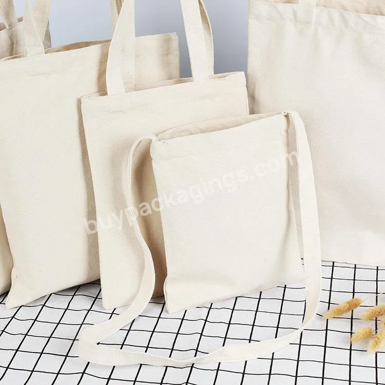 Good Quality Sublimation Custom Logo Printed Christmas Natural Color Canvas Cotton Canvas Bag Tote Canvas Shopping Bag