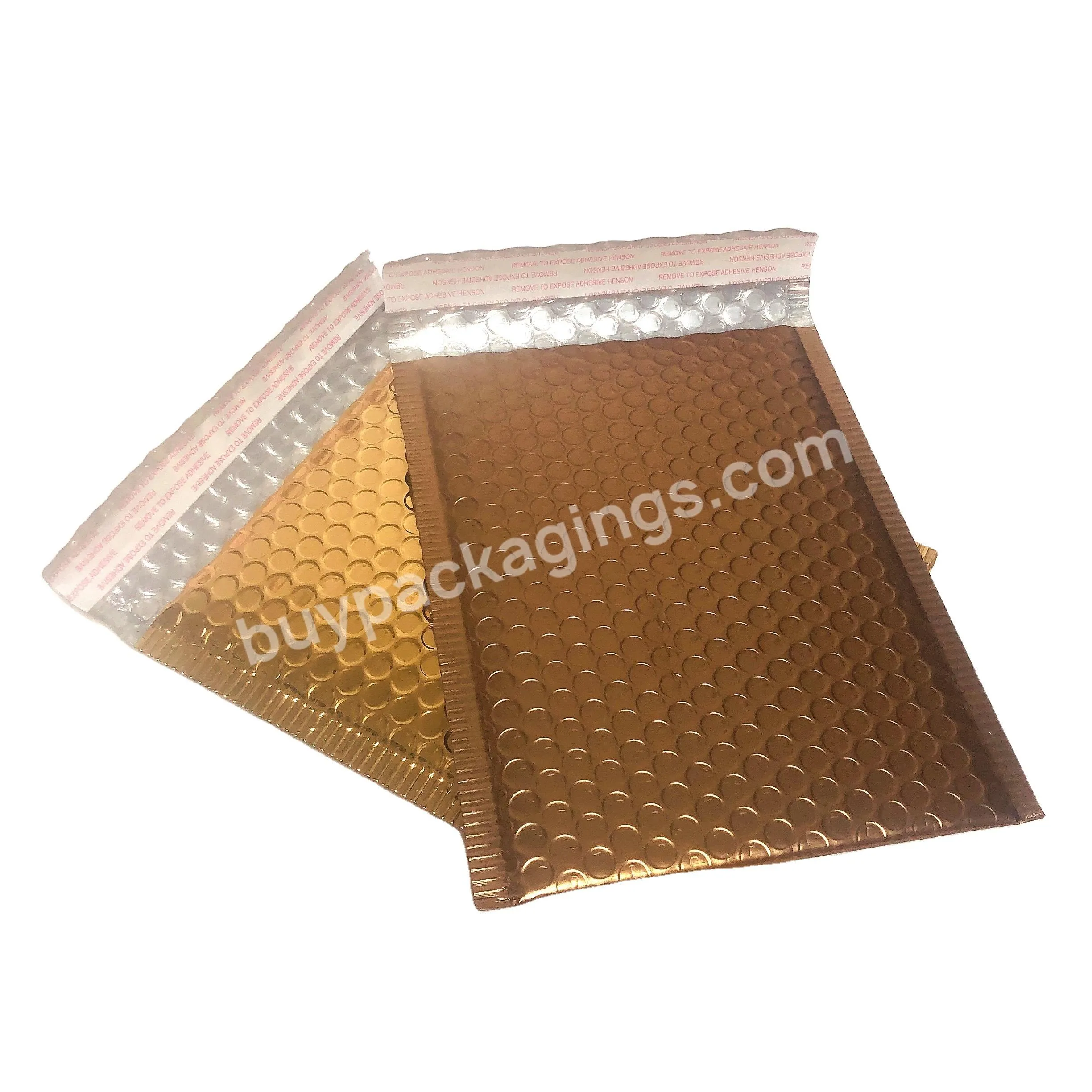 Gross Gold Bubble Mailer Custom Logo Color Padded Envelopes Black Shipping Pouch Courier Delivery Package Jewelry Bags