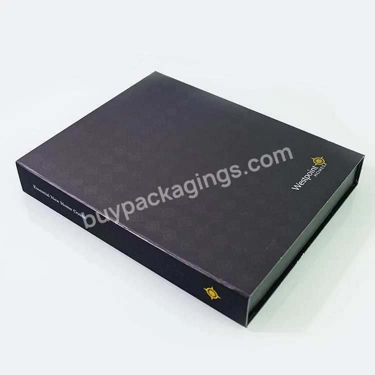 Guangdong Customized 4 D-ring Jacket File Binder Black 2 Pieces Folder