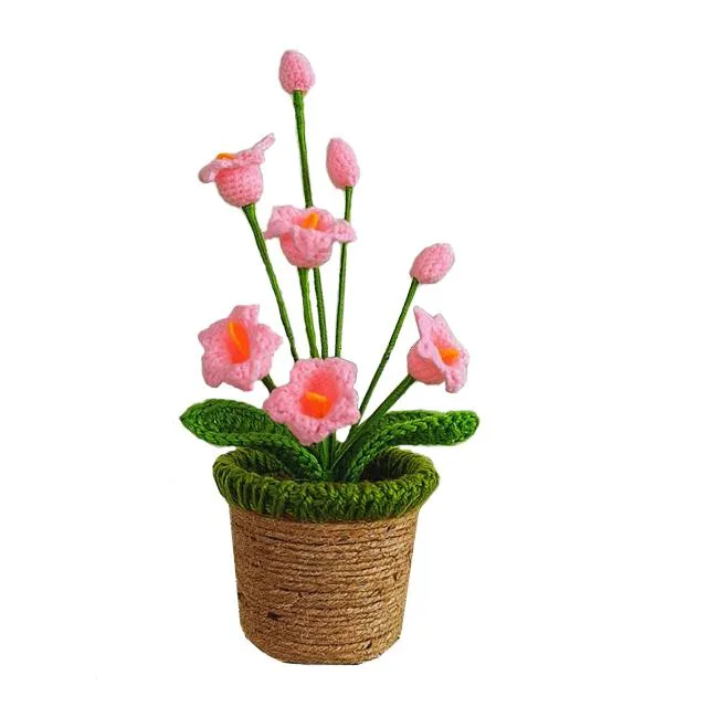 Handmade  Crochet Wool Knitting  Simulation Flower For Home Decoration Crafts