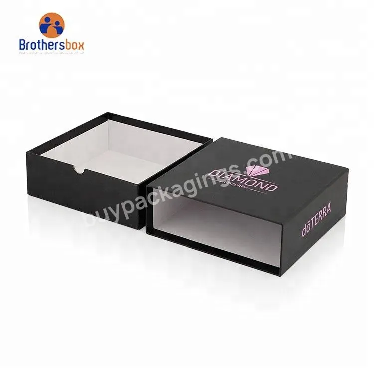 Handmade custom logo luxury hair extension packaging box black storage cardboard drawer gift box packaging box
