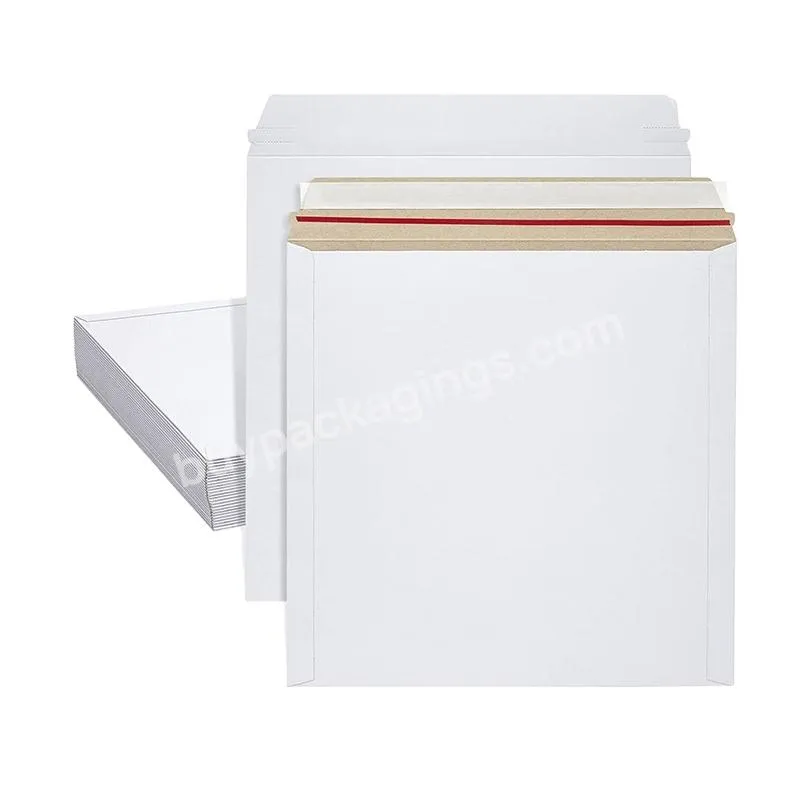 Hard Paperboard Wrapping Bag Biodegradable White Rigid Shipping Cardboard Envelope