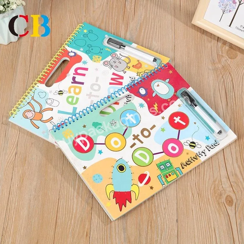 Hardcover Notebook Magazine Book Colorful Water Magic Coloring Book Material Coloring Scratch Book With Stencil