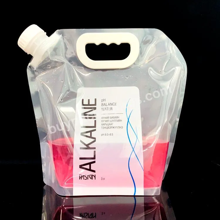 Healthy Care 3l 5l Stand Up Drinking Alkaline Water Pouch Bag
