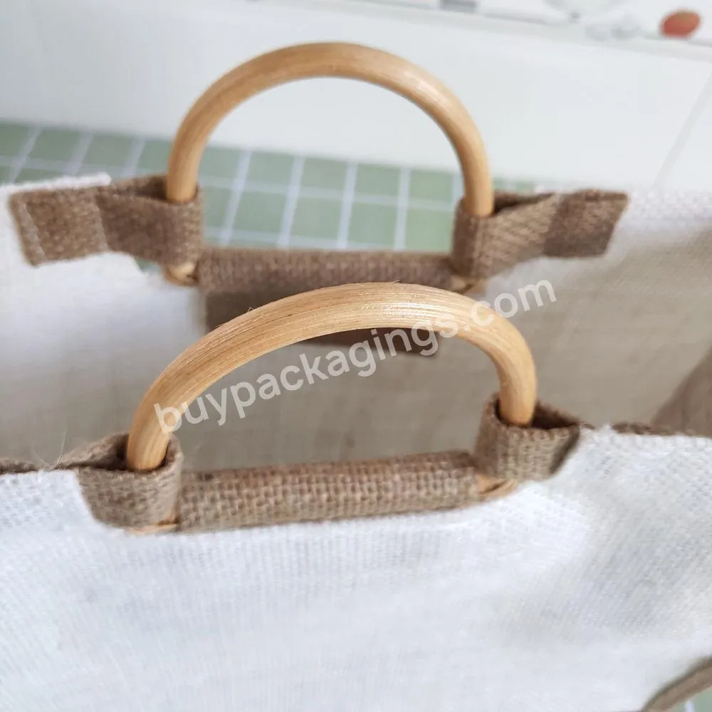 Heap Custom Logo Printed Eco Recycle Natural Foldable Reusable Jute Burlap Linen Shopping Tote Bag