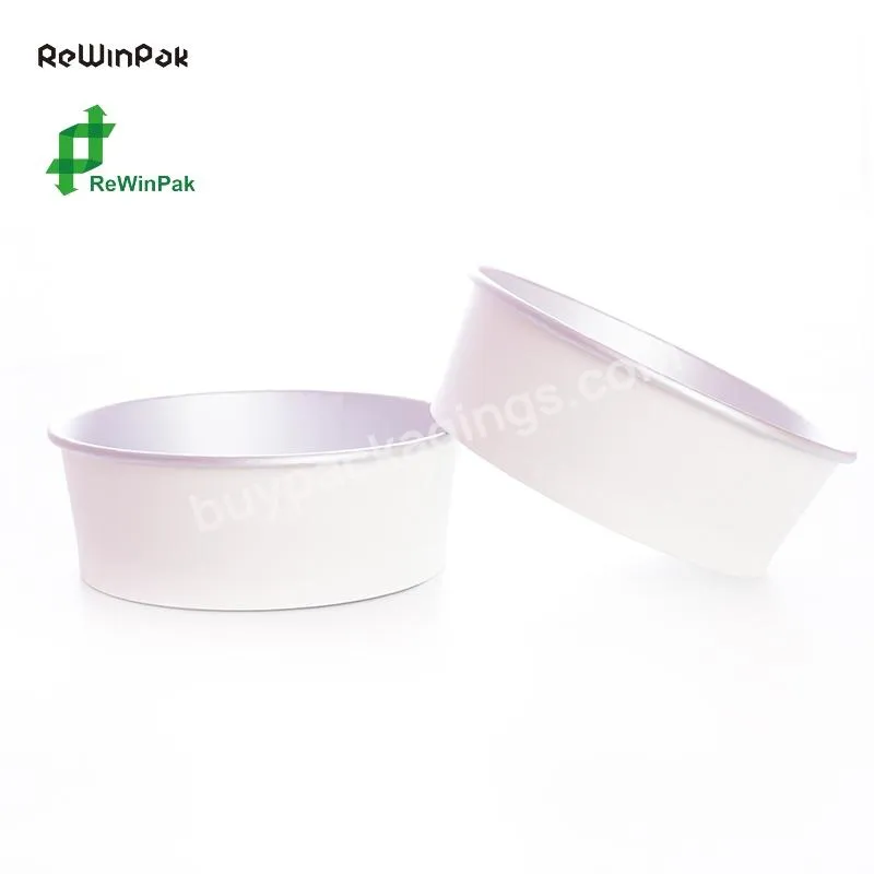 Heatable Disposable Paper Food Container Takeaway Bowl Disposable Aluminium Foil Paper Salad Bowl With Pet Lid