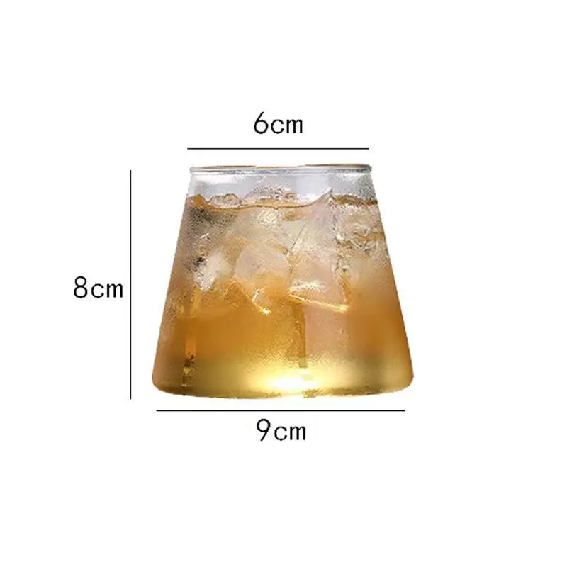 High Borosilicate Glass Wine Cup Mug Drink Home Tea Mount Fuji Cup Bar Coffee Glass Water Cup