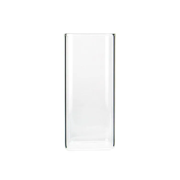 High Borosilicate Household Heat-resistant Clear Square Shaped Glass Cup For Wine Beverage Drinking