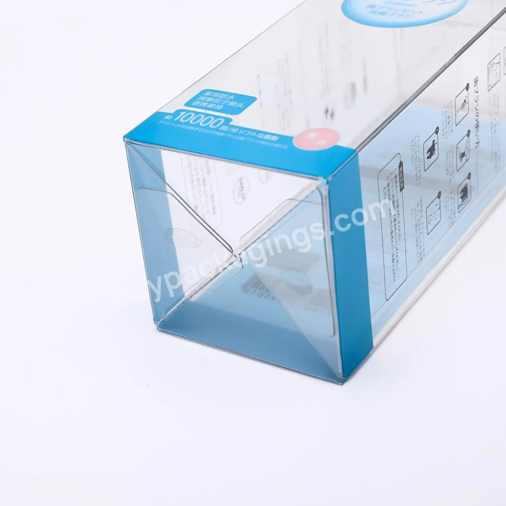 High-end custom logo transparent foldable pp plastic gift packaging box