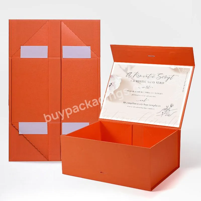 High End Luxury Carton Personalizadas Foldable Ribbon Cardboard Packaging Magnetic Gift Paper Box