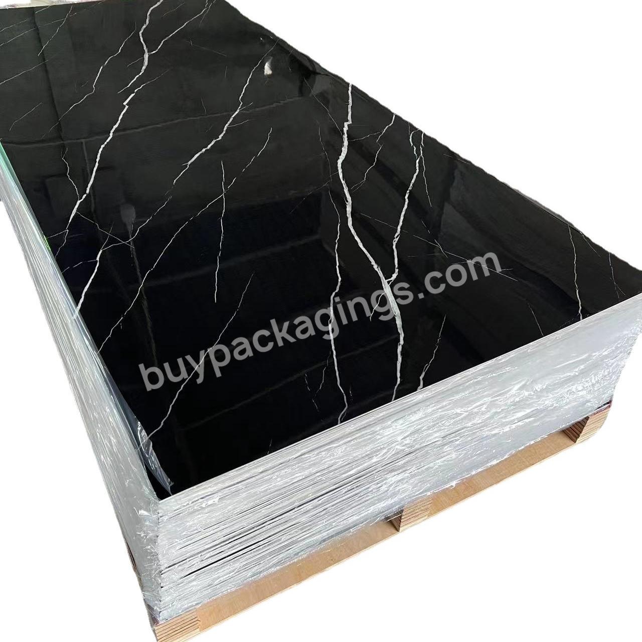 High Glossy Pvc Marble Sheet For Interior Wall Decoration Good Quality Uv Marble