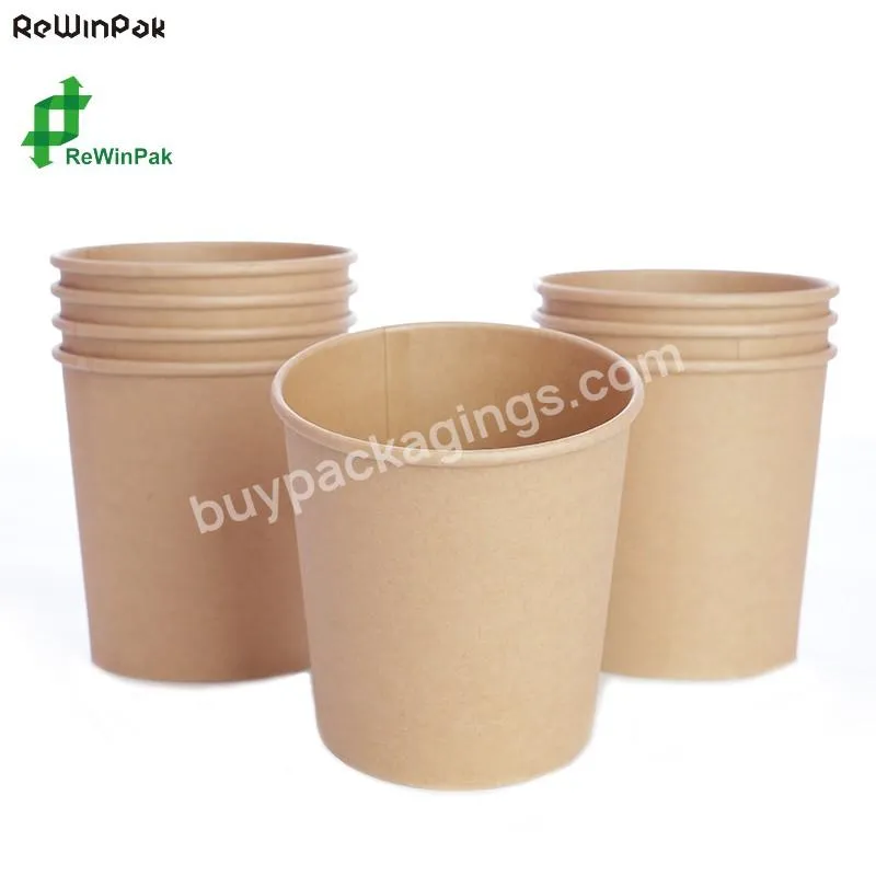 High Quality 12oz 340ml Paper Cardboard Soup Bowl Disposable Pe/pla Coated Paper Hot Soup Bowl