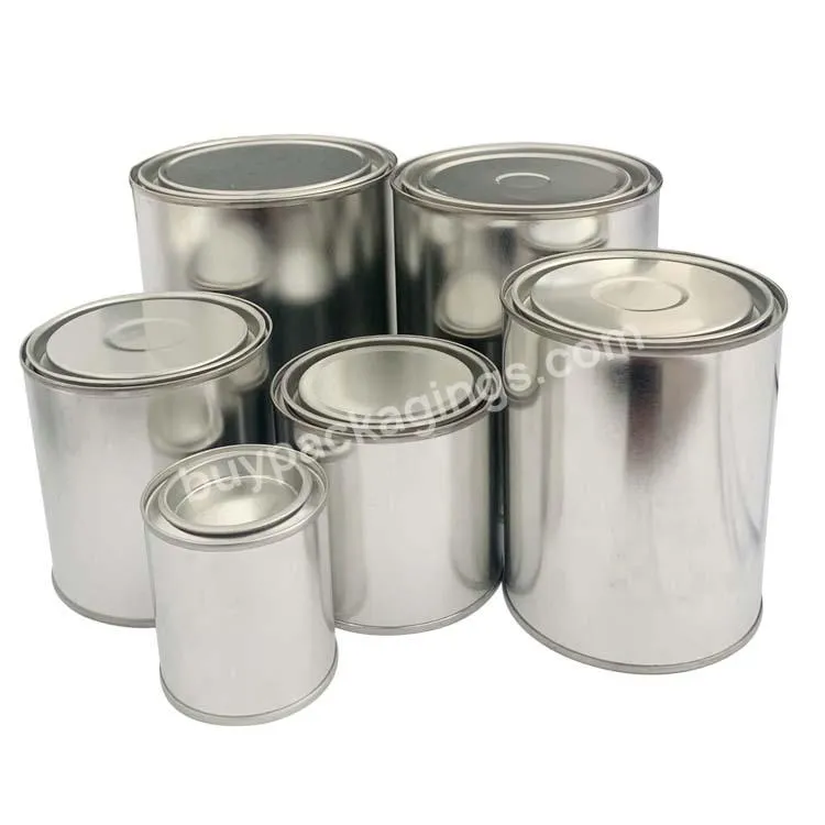 High Quality 1quater Empty Round Tin Can With Lever Lid For Candle Or Paint Packaging