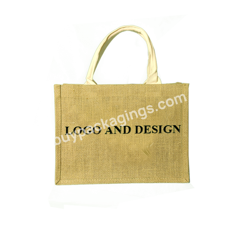 High Quality 2023 Fashion Jute Tote Bag With Custom Logo Wholesale Cheap