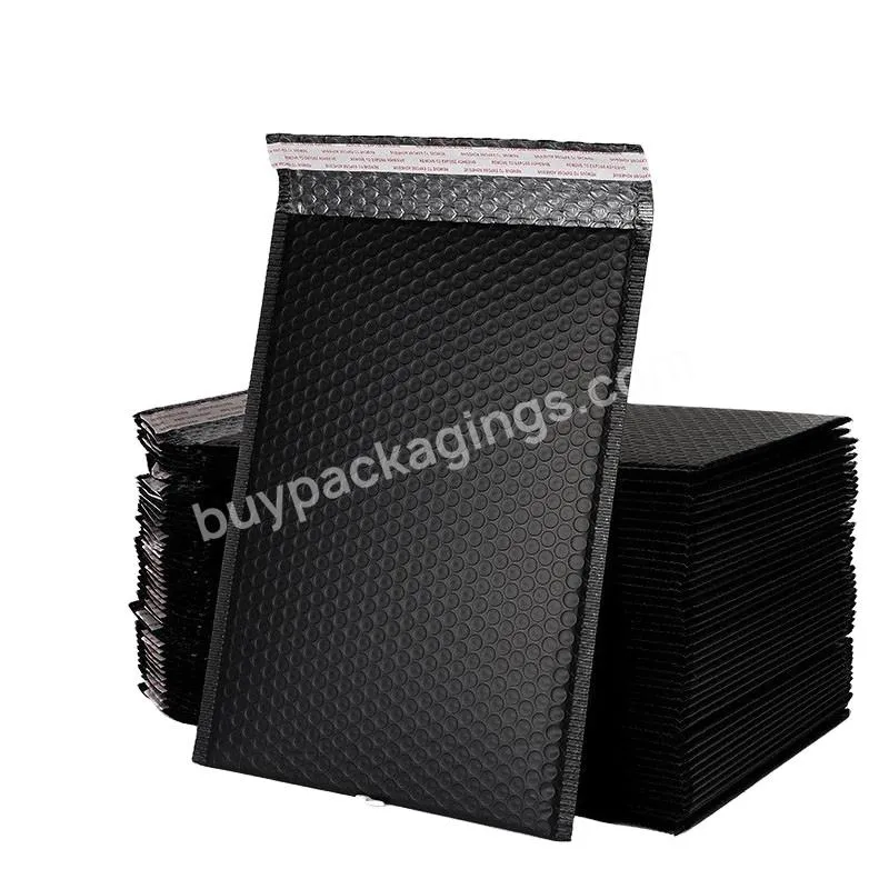 High Quality And Cheap Packaging Bags Waterproof Matt Black Metallic Padded Bubble Mailer With Logo