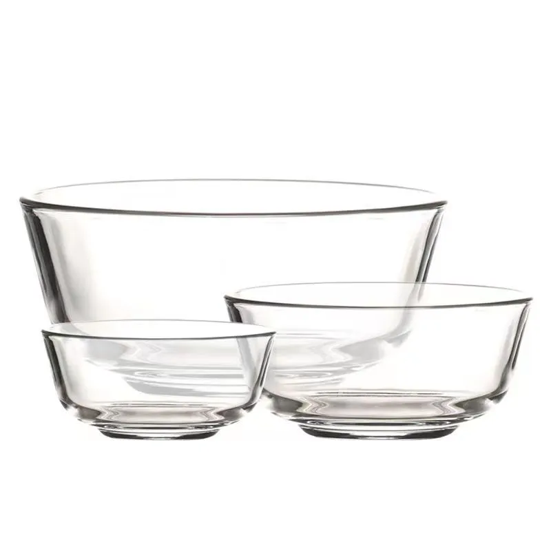 High Quality Borosilicate Fast Delivery 350ml  700ml 1100ml Candy Round Dessert Large Sugar Glass Bowl