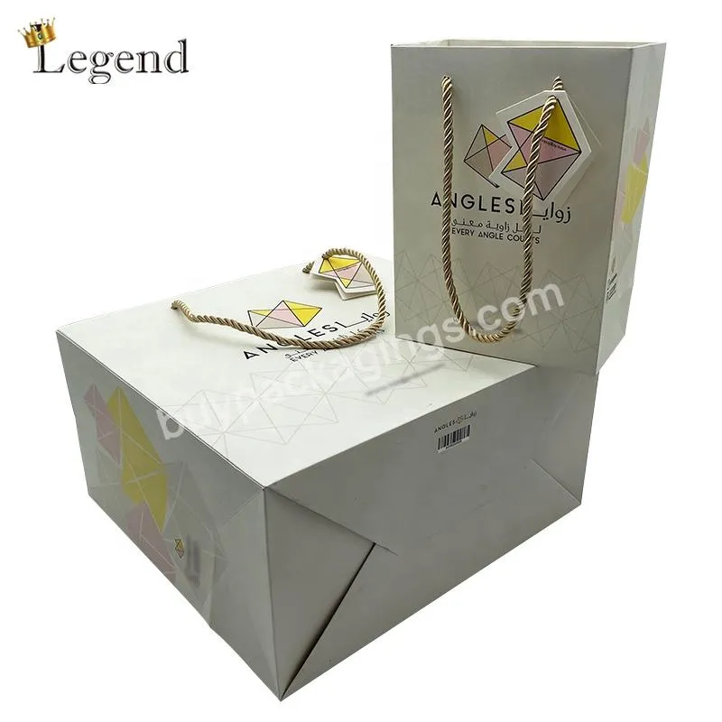 High Quality Boutique Gift Bag Packaging Paper Card Full color Printing Custom Shopping Paper Bag with Logos
