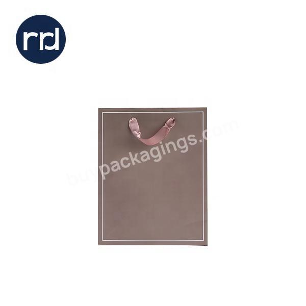 High Quality Brown Kraft Paper Bags Ecofriendly Brown Kraft Paper Bag Ribbon Handles