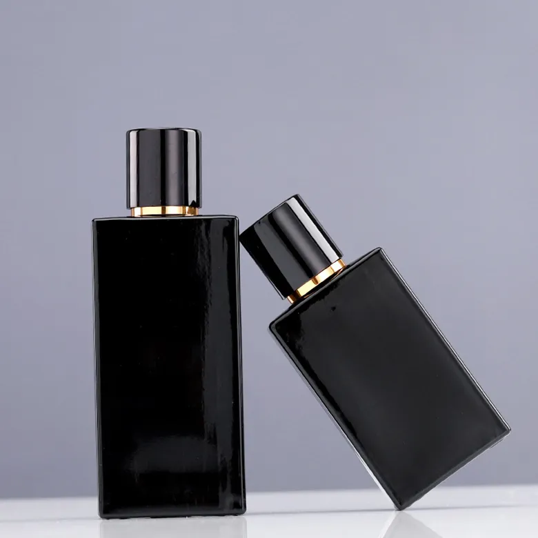 High Quality Cheap Price Black Color Bottle Body Cosmetics 100ml Perfume Spray Glass bottles