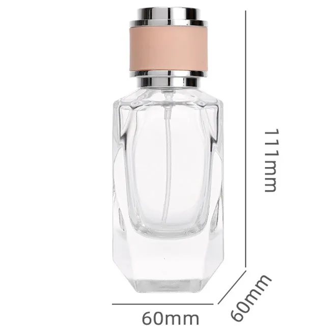 High Quality Cheap Price Clear Cone Spray Glass Material 50ml Perfume Bottle