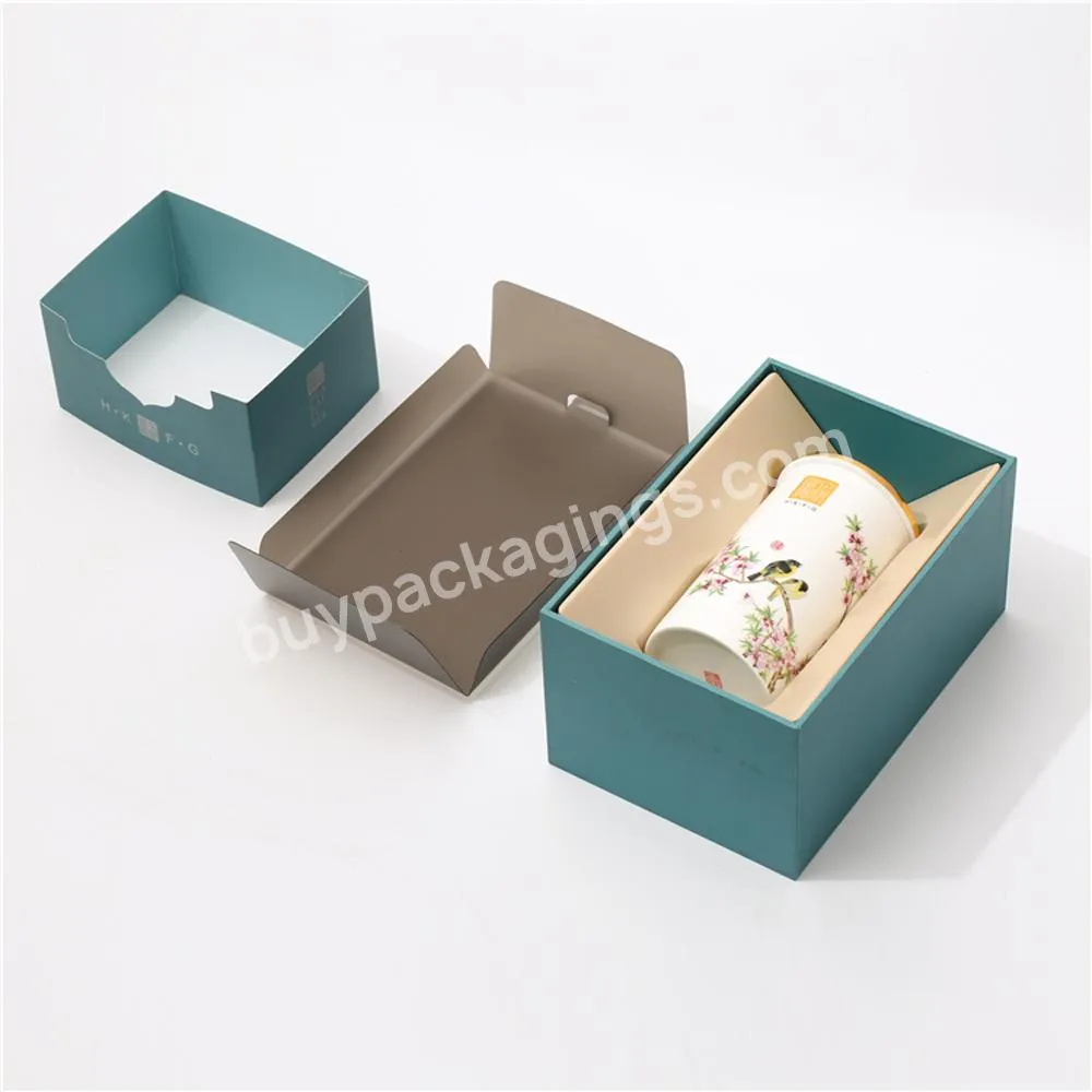 High Quality Competitive Price Handmade Single Color Paperboard mug set gift box Custom Paper Packaging Boxes