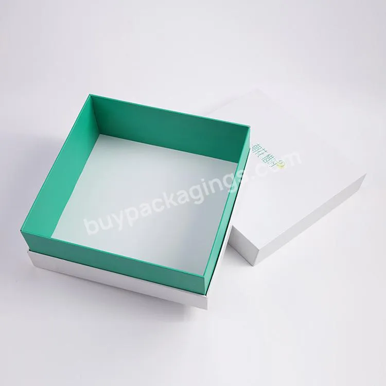 High Quality Concise Rigid Cardboard Cover And Tray Gift Box Packaging With Custom Logo