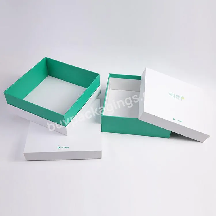 High Quality Concise Rigid Cardboard Cover And Tray Gift Box Packaging With Custom Logo