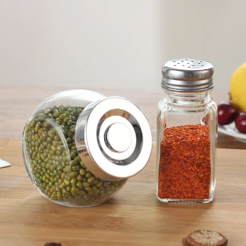 High Quality Creative Kitchen Supplies Clear Seasoning Bottle Glass Jars