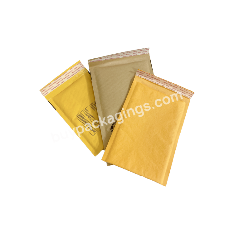 High Quality Custom Shipping Envelope Padded Blue Red Yellow Light Pink Waterproof White Paper Mailers Bag Bubble Mailer